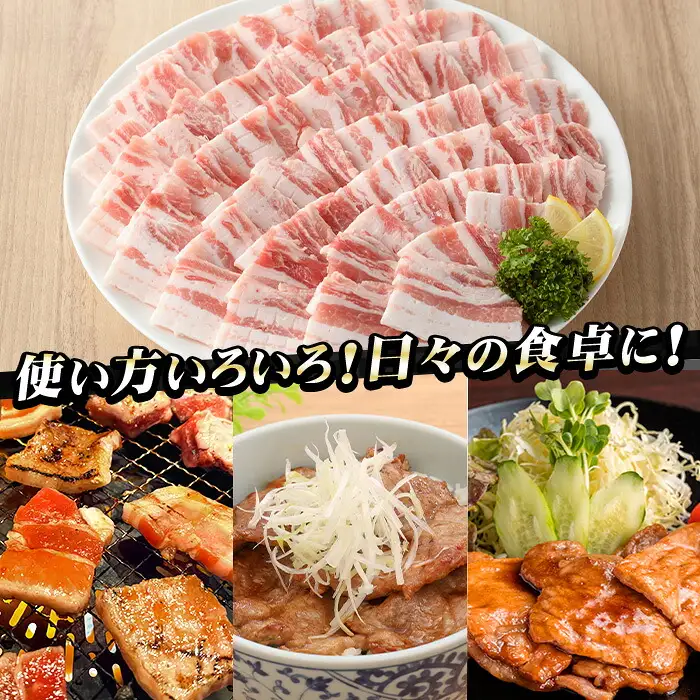 鹿児島県産 豚肉 バラ 300g×6パック 豚肉【01-110-19】