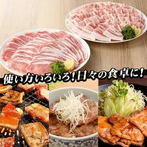 豚肉 豚ロース 豚バラ 鹿児島県産 豚肉 300g × 各3P 生姜焼き 焼肉 に おすすめ 【01-110-25】