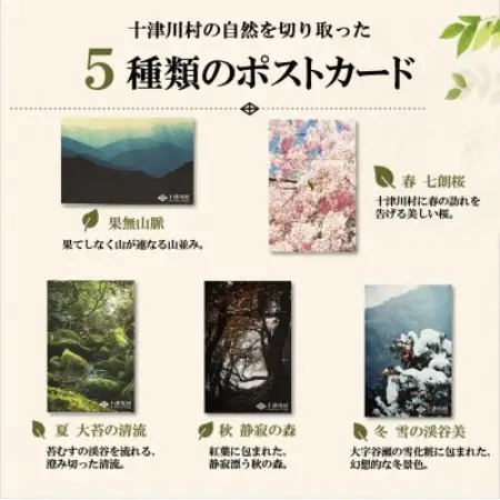 【ふるさと納税限定】十津川村風景ポストカードセット 5枚入り　四季【1760830】