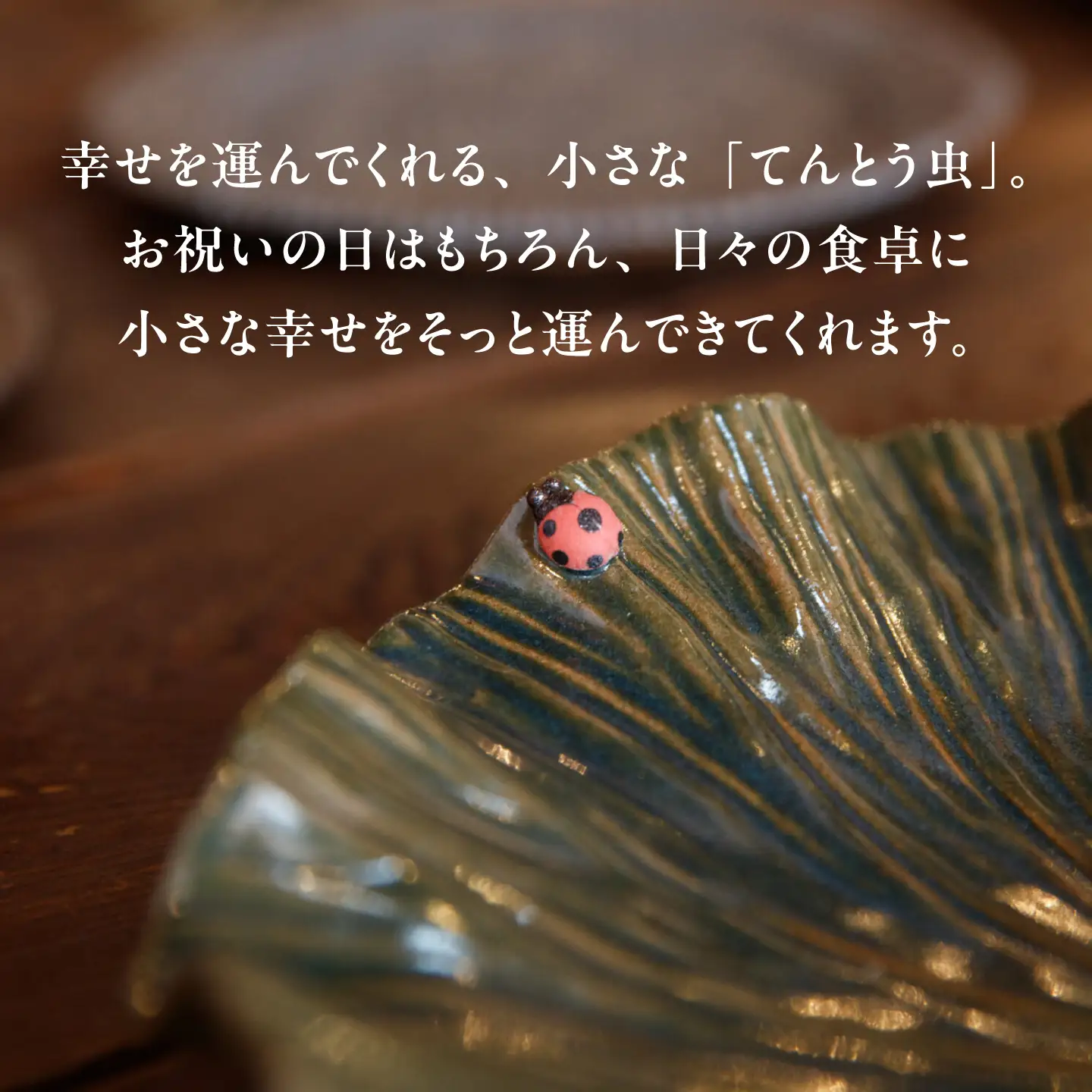 【ながせ陶房】天道虫 蓮プレート 1点【陶芸作家 長瀬渉】[UB07]