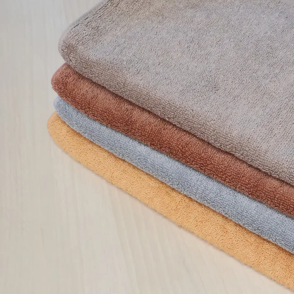 【泉州タオル】フェイスタオル4枚入（オレンジ）34cm×80cm 綿100%