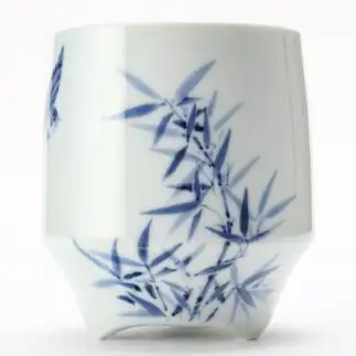有田焼 染付 竹雀紋 香酒盃【丸兄商社】李荘窯 陶磁器 食器 器 うつわ