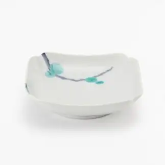 有田焼 角切四方皿(小) 5枚セット【丸兄商社】李荘窯 食器 陶磁器 器 うつわ 小皿 手描き 伝統柄 5枚 セット ギフト as035