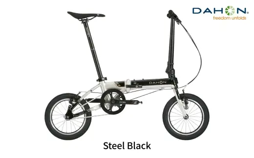 ＜ R8年熊本地震復興支援 ＞DAHON フォールディングバイク K1 Steel Black 14インチ 自転車 折りたたみ自転車 折りたたみ コンパクト 通勤 通学 日常使い サイクリング 収納