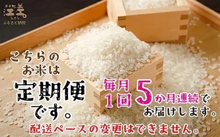 【令和8年産　新米予約：10月より順次発送】《定期便5か月》契約農家栽培 江差追分米『ななつぼし』【5kg×5回】令和8年産　2026年産　北海道江差町産　北海道米　白米　精米　お米　おこめ　こめ　ご飯　ごはん　農家直送　単一原料米　ブランド米　甘みと粘りの調和