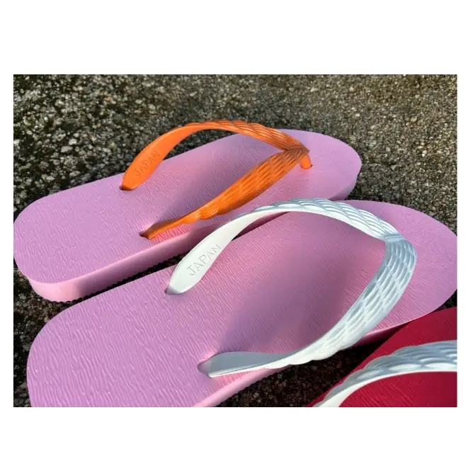 ビーチサンダル 20cm 全10色 日本製 男女兼用 パステル 原色 お揃い 大人 子供 キッズ メンズ レディース サンダル ダークブラウン×白