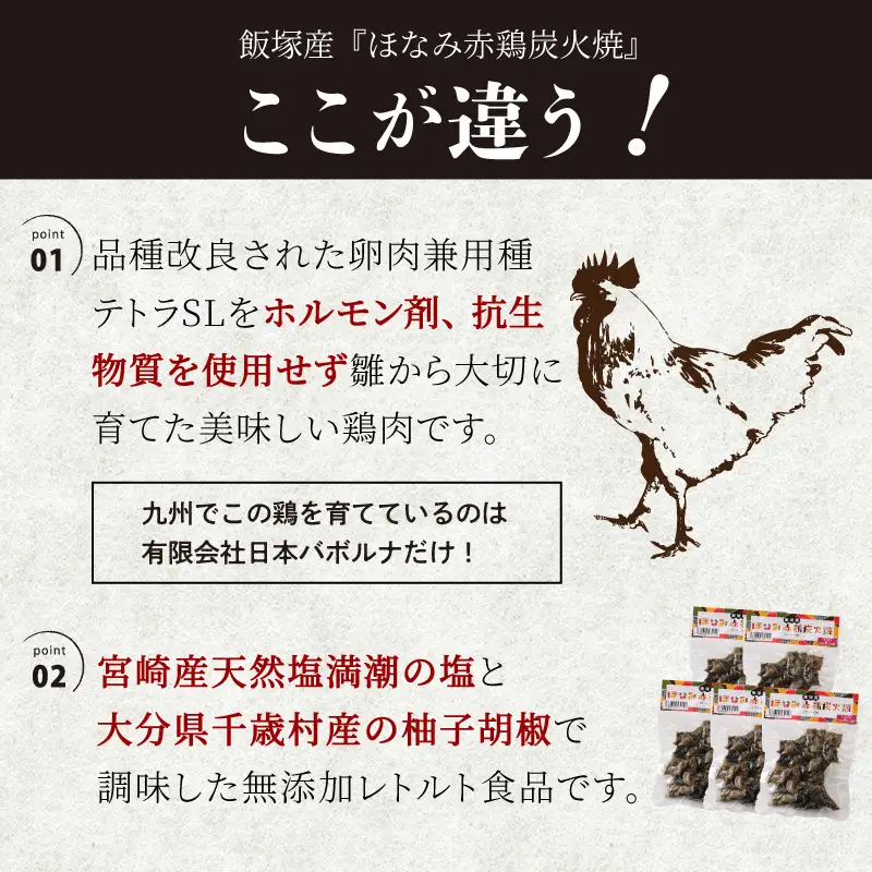 飯塚産ほなみ赤鶏炭火焼【A5-539】