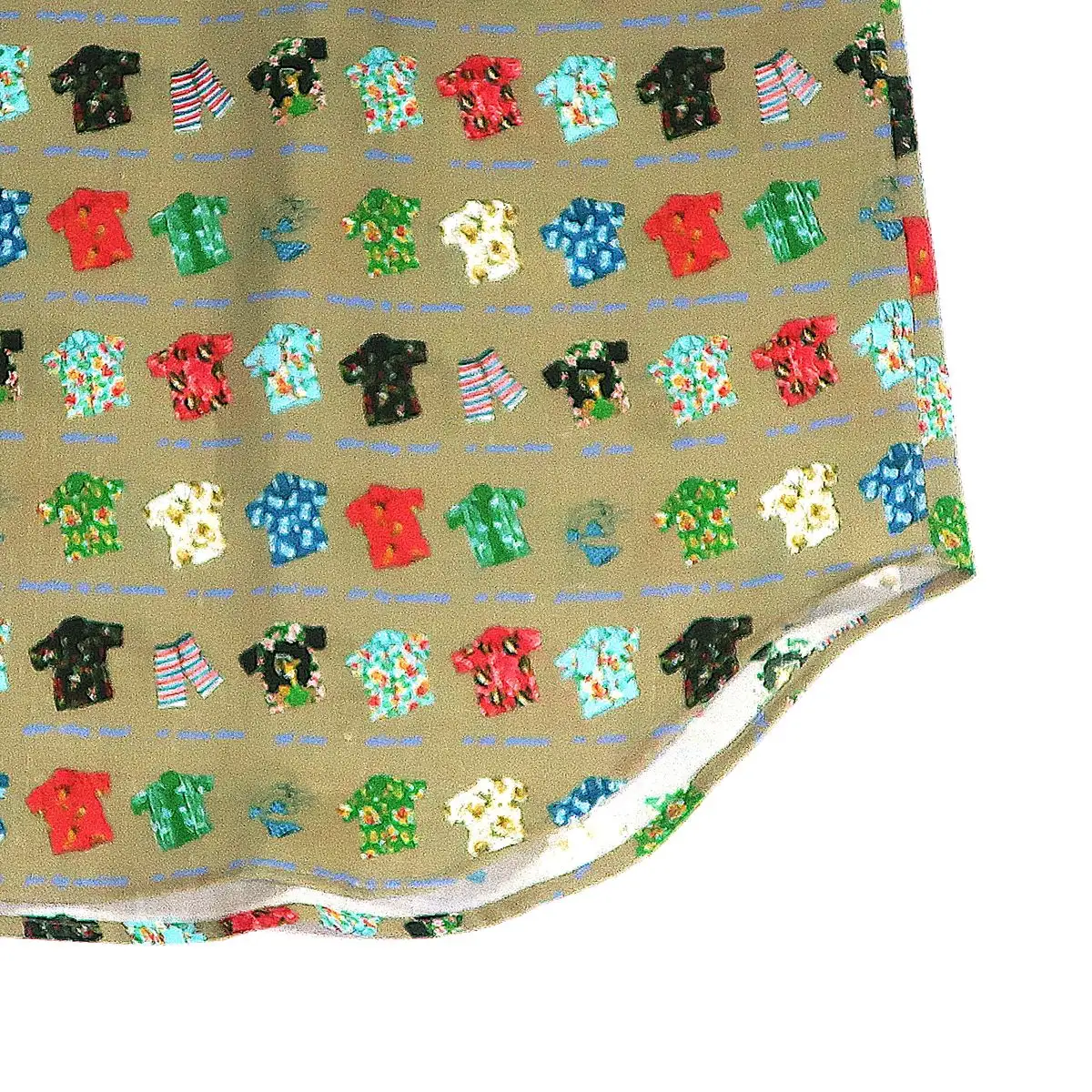 CLOFT 麻100％半袖プリントシャツ”心はいつでも夏休み”アロハ柄(C/#34 カーキ) XL 0139-040-S08-3