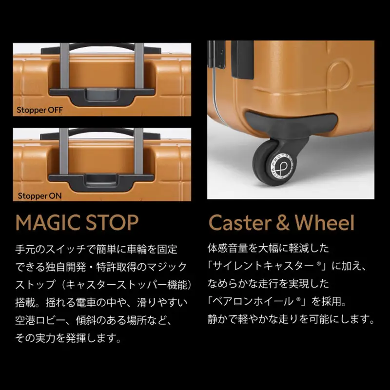PROTeCA CHECKER FRAME ［ブルーグレー］54L エースラゲージ スーツケース ［NO.00142（03）］ プロテカ チェッカーフレーム 旅 キャリー かばん バッグ 国産 日本製 赤平市