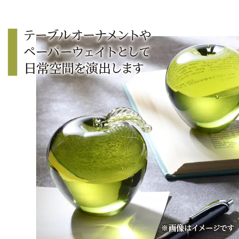 東京都新島産　新島ガラス　りんごペアセット