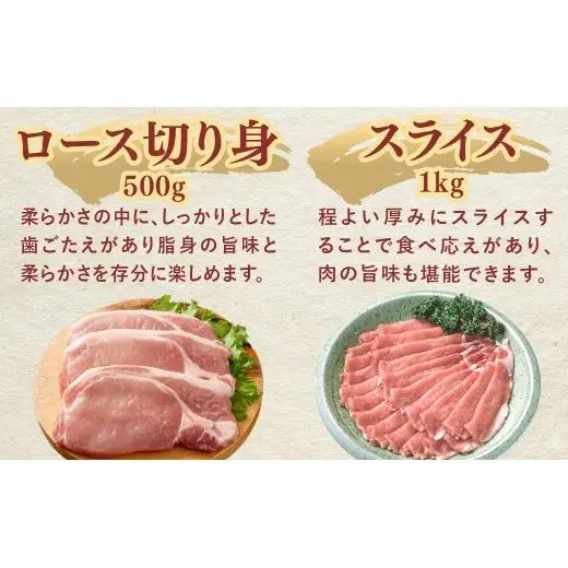 （株）アドバンスフーズ　国産豚ロース（切り身500g　スライス1kg） 16ｰ8 ※沖縄・離島への配送不可