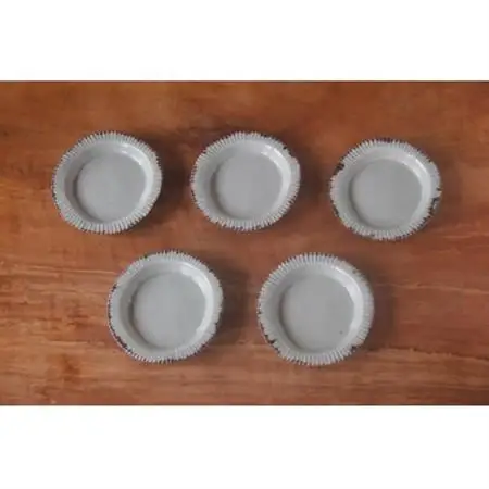青磁色釉しのぎ豆皿(丸)5枚【1185901】