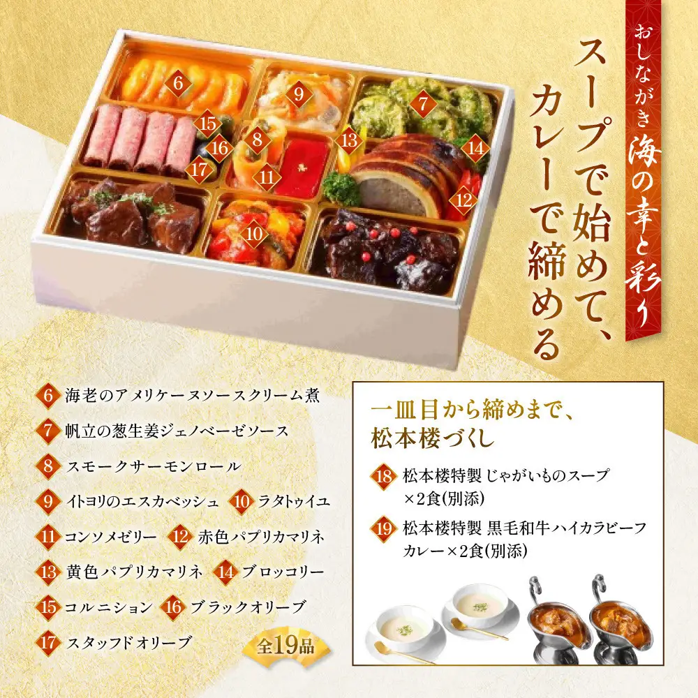 日比谷松本楼　洋風オードブル　(カレー、じゃがいものスープ付/盛付タイプ)