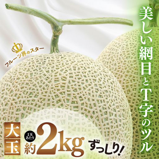 先行予約】秋 アールスメロン 4玉 約8kg以上（約2㎏以上×4玉）青肉品種