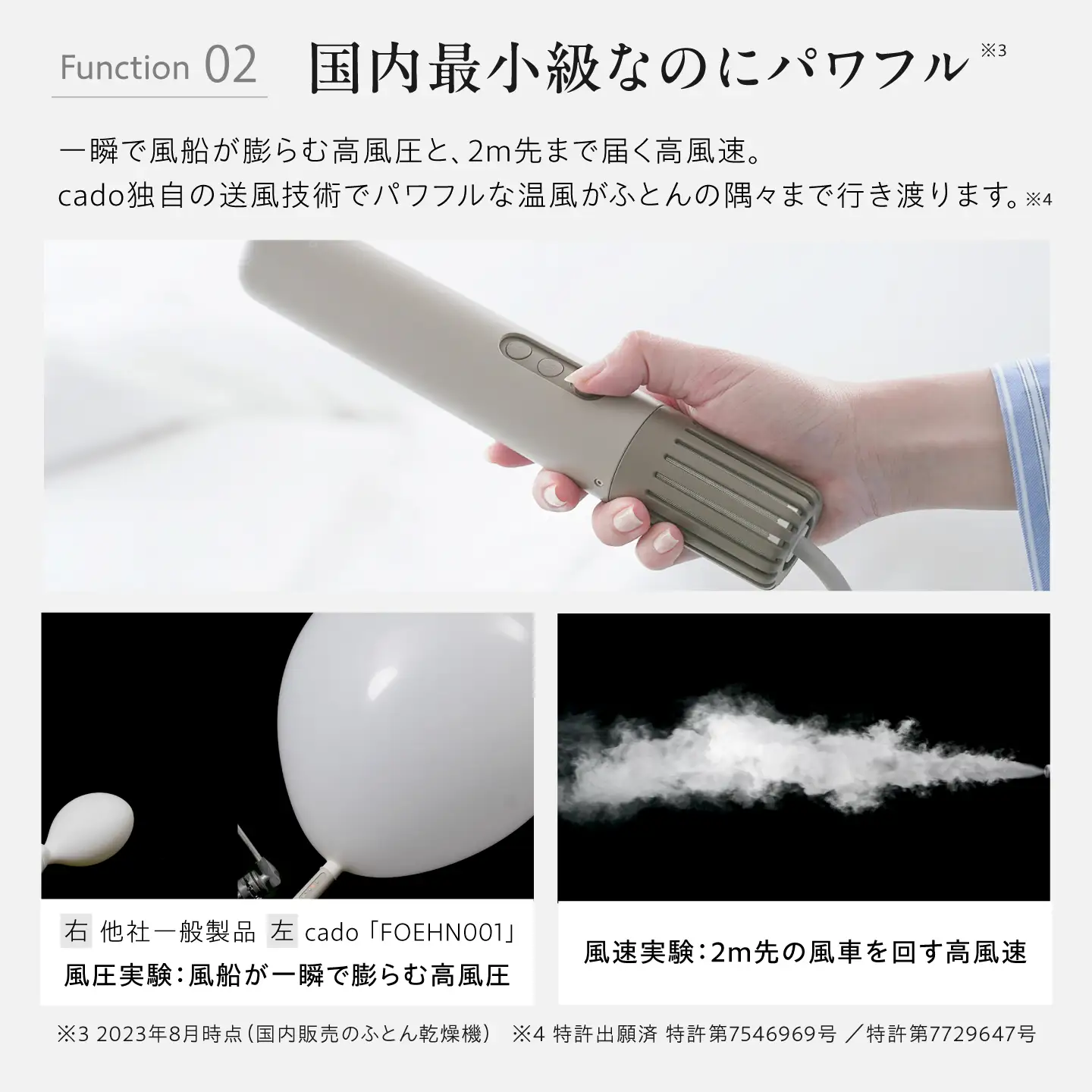 cado 布団乾燥機 FOEHN LITE フェーンライト ウォームグレー / 家電 国産 日本製 / 佐賀県 / 株式会社カドー[41ANAE032]
