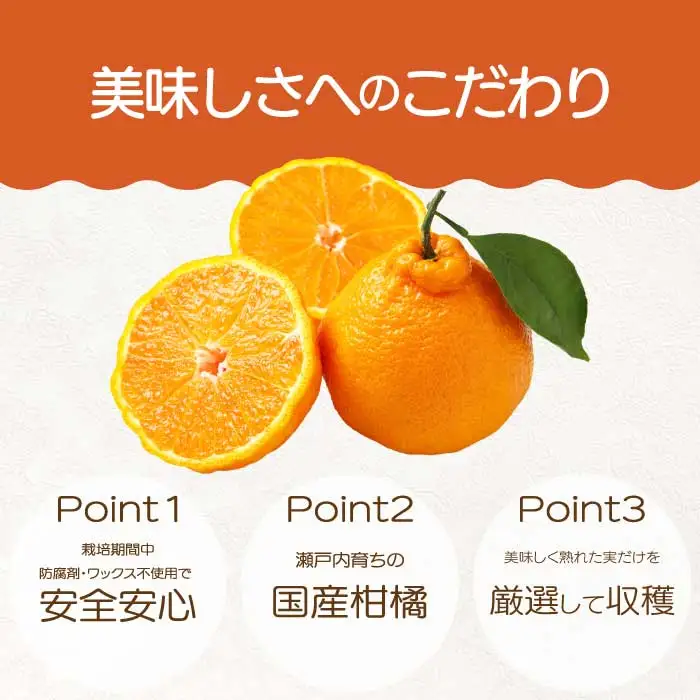 不知火（しらぬい） 4.5kg 《2027年3～4月発送予定》栽培期間中 防腐剤 ワックス 不使用 おくはち農園 旬 柑橘 かんきつ フルーツ 果物 瀬戸内 166028