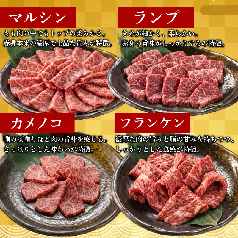 阿波牛 食べ比べ 13種 焼肉 セット 希少部位 入り 600g 赤身 霜降り