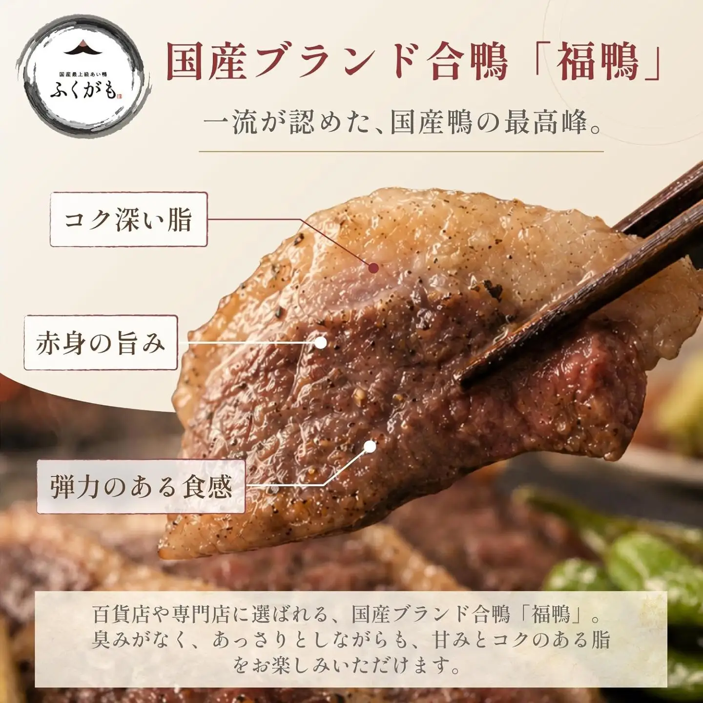 【 合鴨専門店 国産ブランド】鴨肉 鴨ロース ブロック 500g   ロース