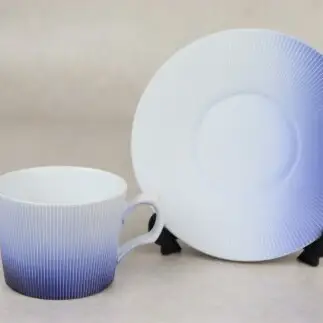 有田焼 ブルー吹き ブラスト コーヒー カップ＆ソーサー【大慶】食器 うつわ 器 カップ コップ 青 ci085
