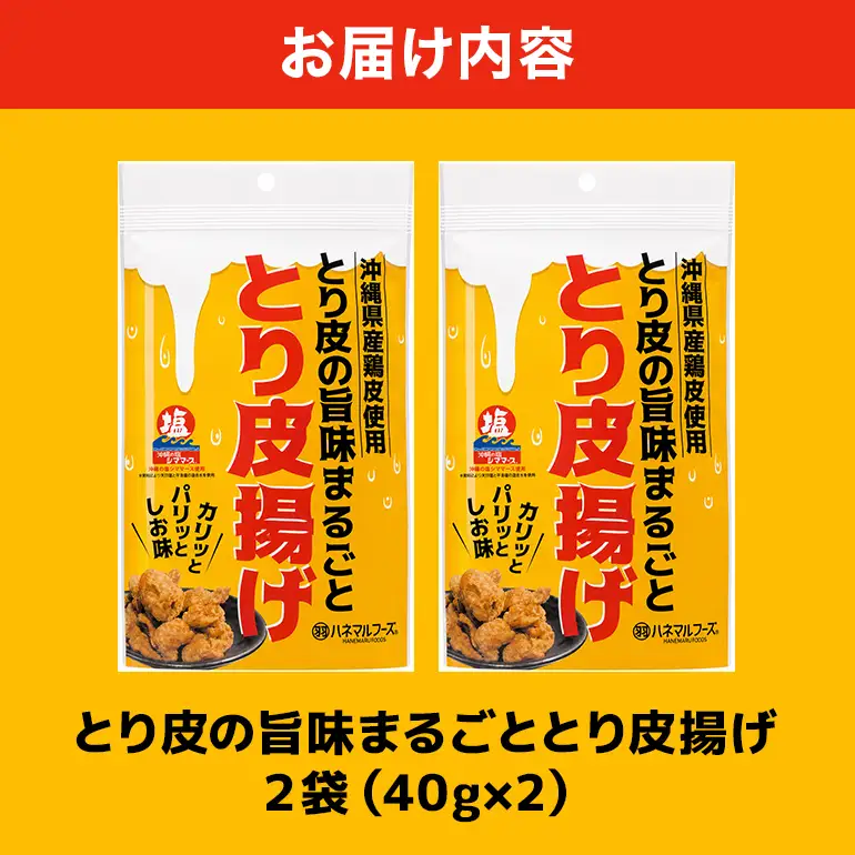とり皮の旨味まるごととり皮揚げ2袋 UA03-001