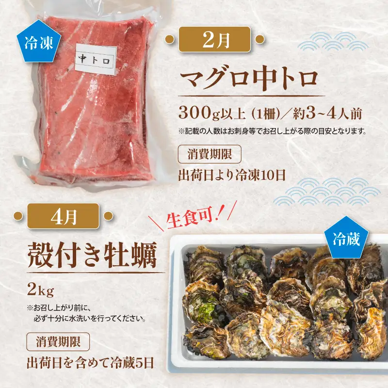 【全5回 大船渡ごちそう定期便】 旬をお届け 大船渡1年満喫！！