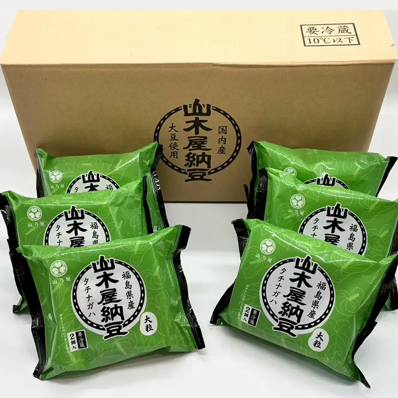 山乃屋の山木屋 大粒 納豆 たちながは 6個 納豆 大豆 健康 発酵食品 ギフト おすすめ 川俣町 福島県   FAF-0285