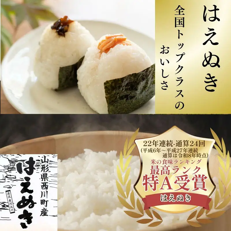 FYN1-444 【9月発送】令和7年度 山形県産 つや姫 はえぬき 20kg（各品種10kg） 白米 精米 ご飯 ごはん 国産 ブランド米 つやひめ 食品 山形県 西川町 月山 