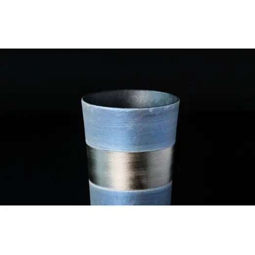 ＜NYが認めた逸品＞  有田焼 麟 Lin プラチナタンブラー 2個セット (Blue Emerald) 【金照堂】 酒器 ビアカップ フリーカップ ギフト bj081