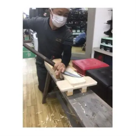 郡上踊り　踊り下駄　槍鉋(やりかんな)下駄　女性用Sサイズ　鼻緒/青海葉　青【1770554】