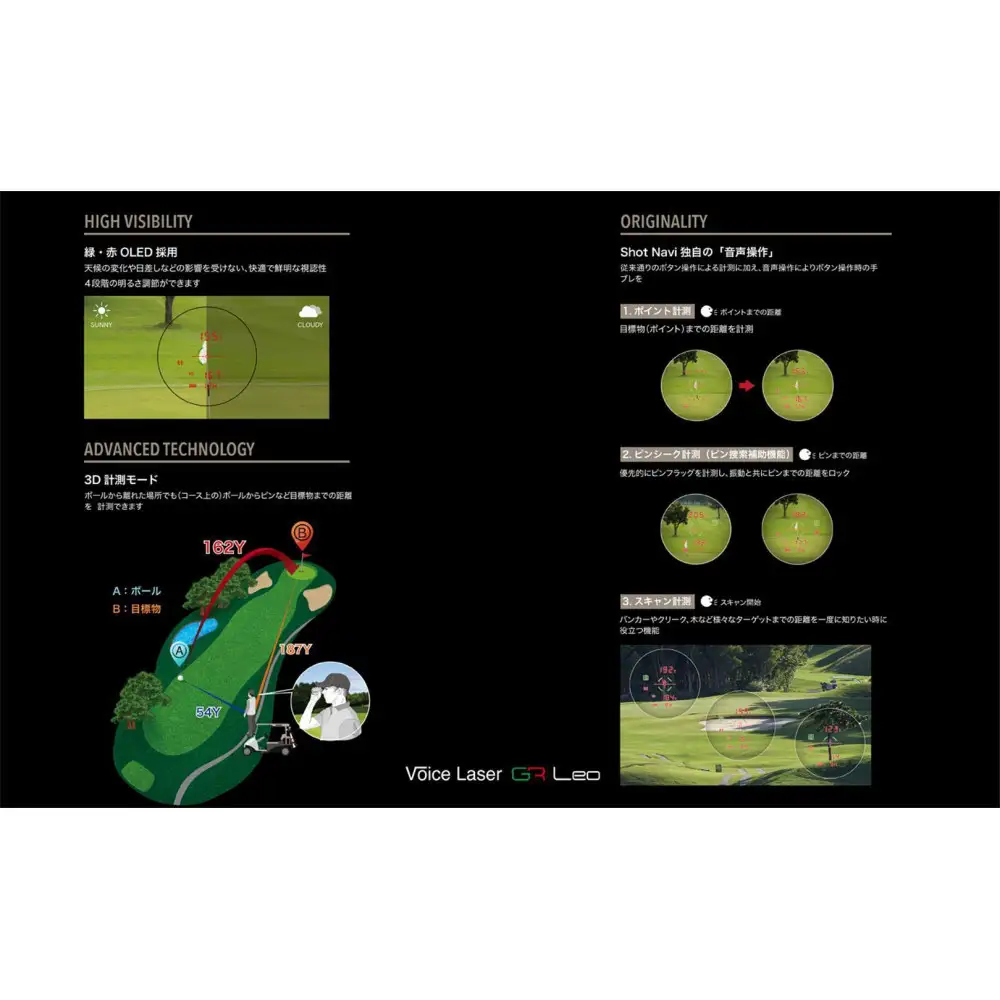 ショットナビ　ボイスレーザーGRレオ　ホワイト