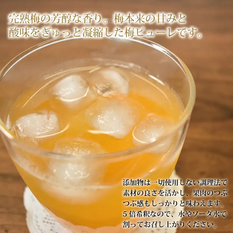 京都丹波産 梅ピューレ 「UMEUME」 完熟梅 無添加 5倍希釈 315ml ×1本 [007WT001]
