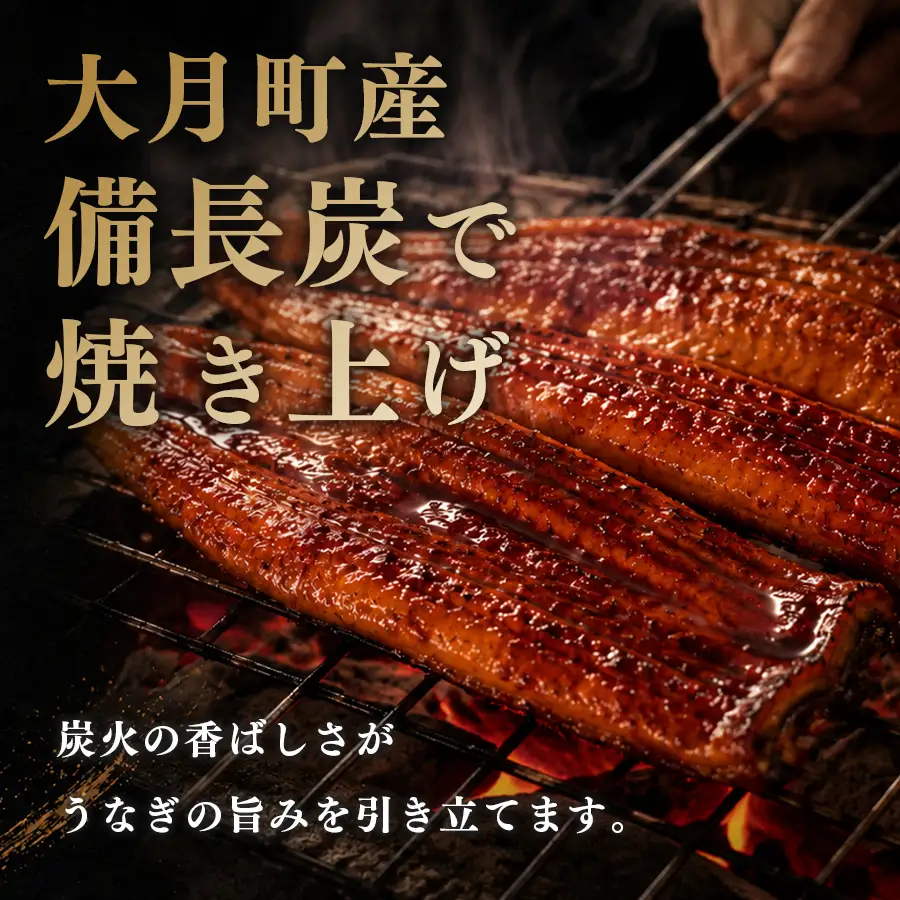 国産 うなぎ 蒲焼 400g 備長炭焼き 関西風 養殖 うなぎ 鰻 ウナギ 炭火焼き 冷凍 高知県 大月町