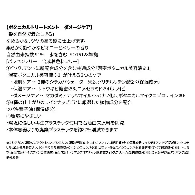 《訳あり》BOTANIST ボタニスト ボタニカル トリートメント 【ダメージケア】（大容量詰替）4個