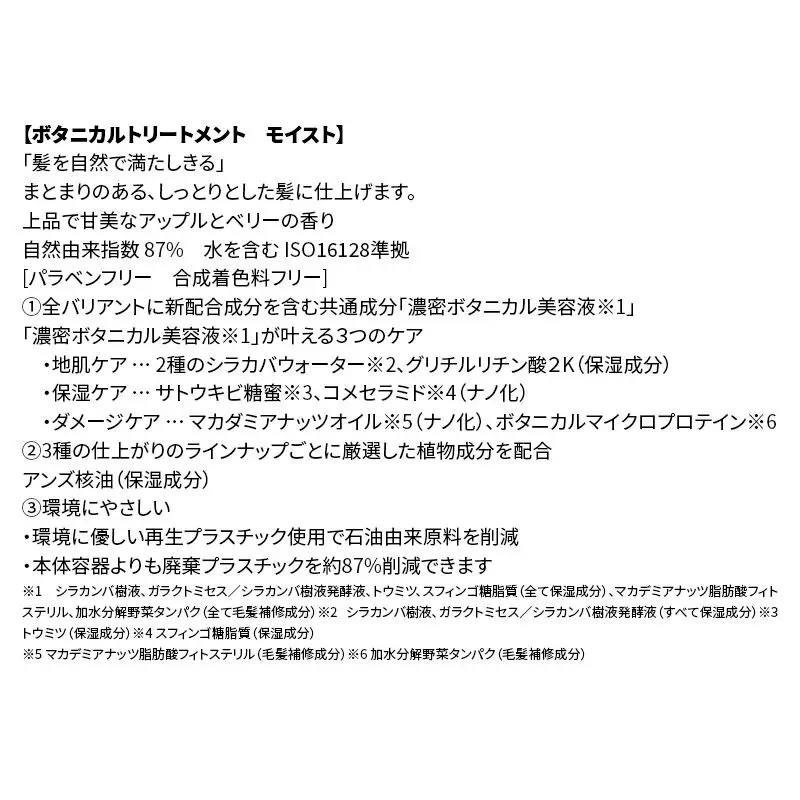 《訳あり》BOTANIST ボタニスト ボタニカル トリートメント 【モイスト】（大容量詰替）4個