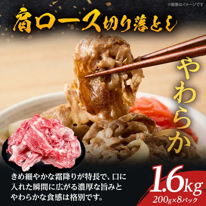大分が誇るブランド牛！『おおいた和牛』肩ロース切り落とし1.6kg_B097-062