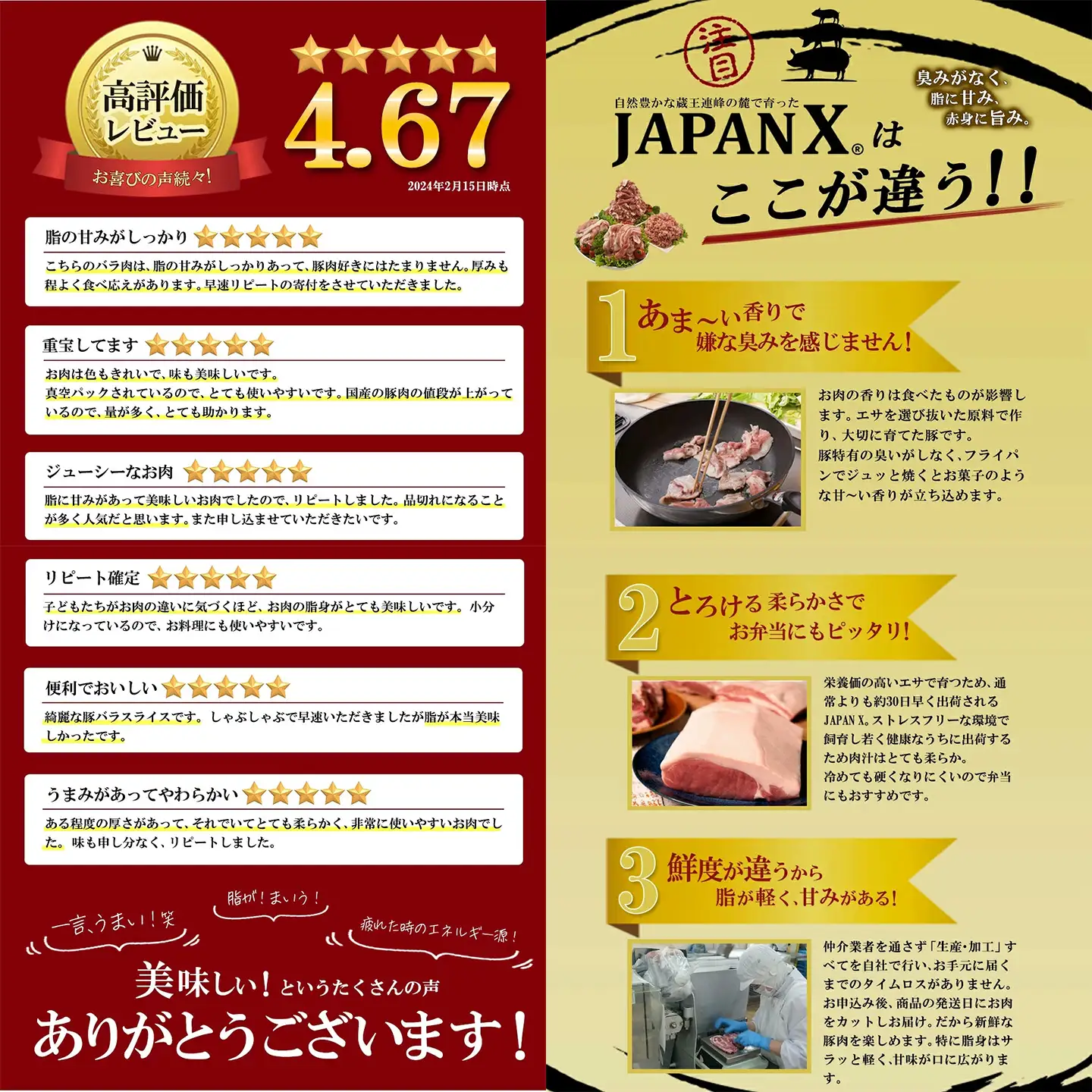 JAPAN X 豚バラ2mmスライス/計1.2kg＜1月以降順次発送＞　【04301-1031-1】