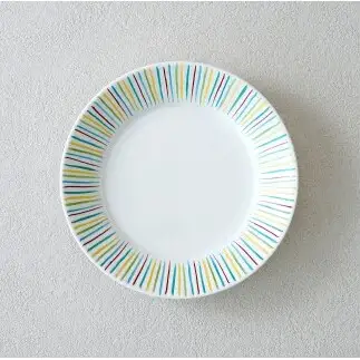有田焼  5色十草 リムプレート皿 16.5cm【中山陶和堂】食器 うつわ 器 プレート 皿 かわいい カラフル bv016