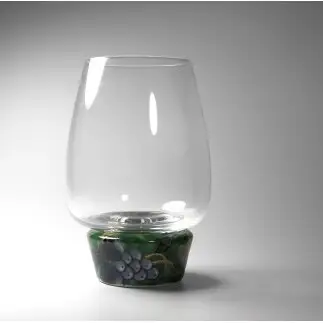 有田焼 有田浪漫グラス ゆらりんグラス 緑葡萄 【東洋セラミックス】 酒器 グラス コップ ウイスキー 日本酒 ワイン 酒 香り ゆらりん au049