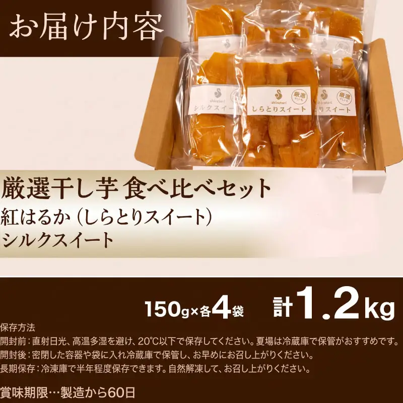 干し芋 1.2kg 紅はるか シルクスイート 食べ比べ 150g×各4袋 ほしいも 干しいも ほし芋 小分け 人気 お菓子 ランキング スイーツ 取り寄せ おすすめ プレゼント ギフト 国産 母 父 敬老の日 しっとり お土産 厳選