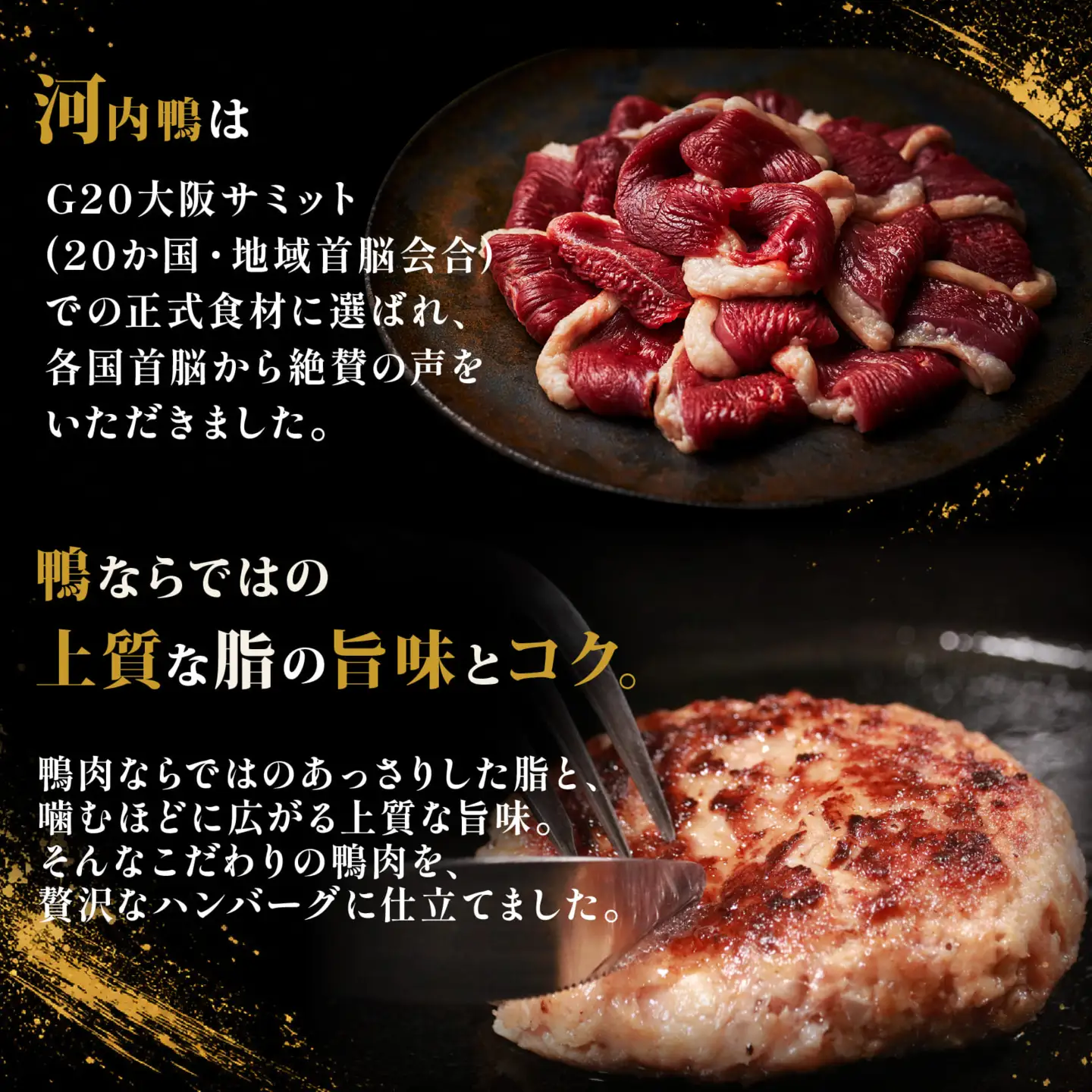 【河内鴨100％】 5個 鴨 ハンバーグ