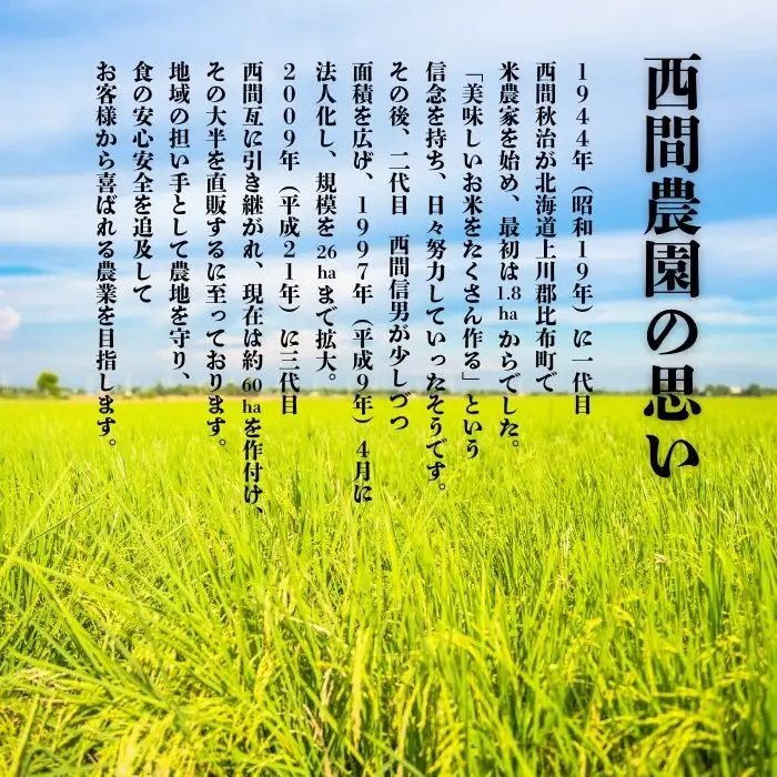 【令和8年産 新米受付】 特別栽培米 ゆめぴりか みがき玄米 2kg 【西間農園】 玄米 お米 北海道産 北海道米 特Aランク 国産 コメ JGAP認証農場 北海道 比布町 ぴっぷ 1005-066