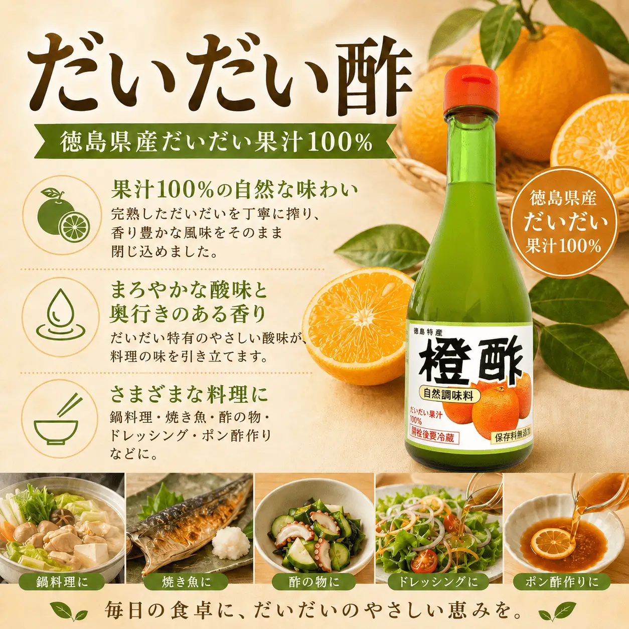 ドレッシング だいだい酢 2本 セット