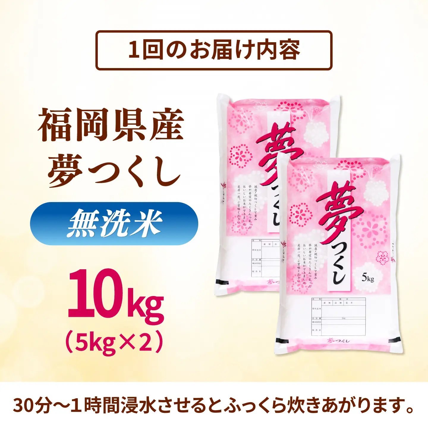 【全9回定期便】 【令和8年度産】無洗米 夢つくし 10kg 精米 有限会社ファインリョーコク/桂川町[ADCE033]