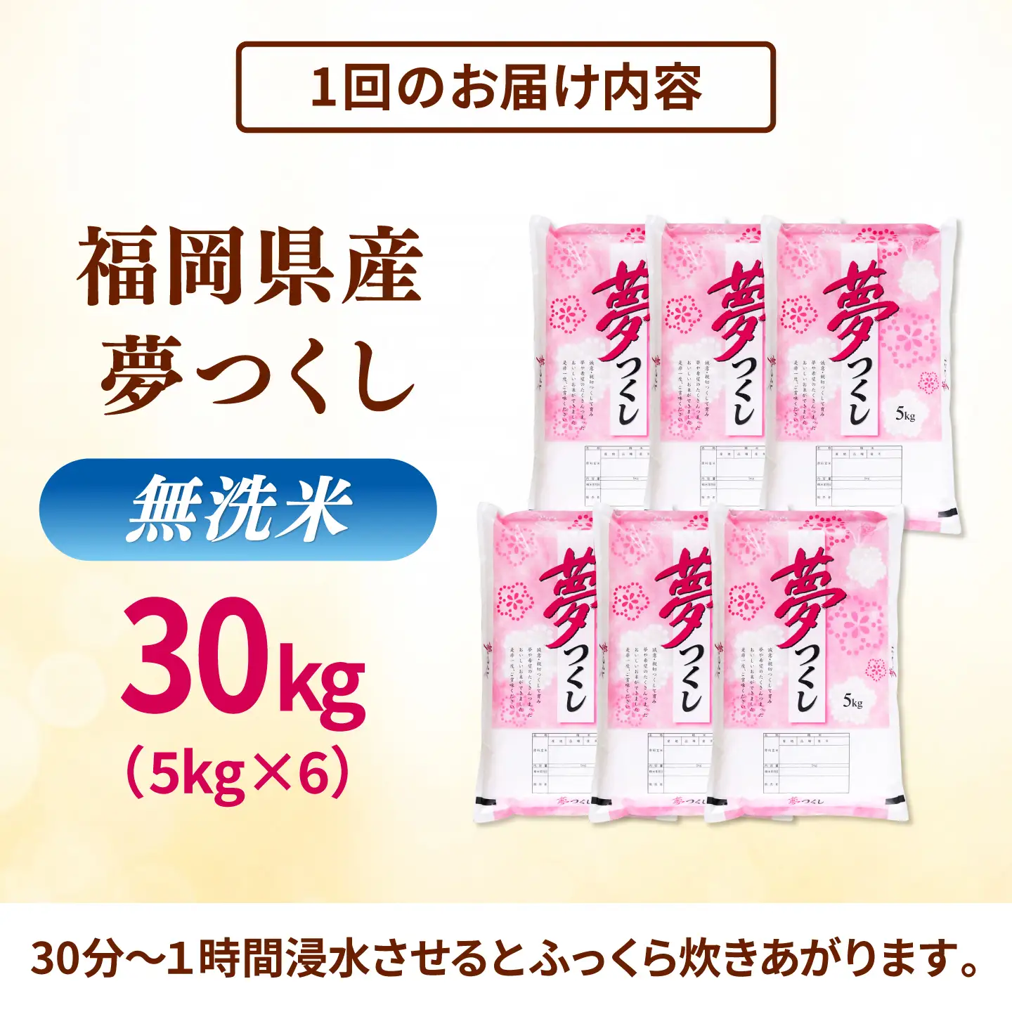 【全9回定期便】 【令和8年度産】無洗米 夢つくし 30kg 精米 有限会社ファインリョーコク/桂川町[ADCE036]