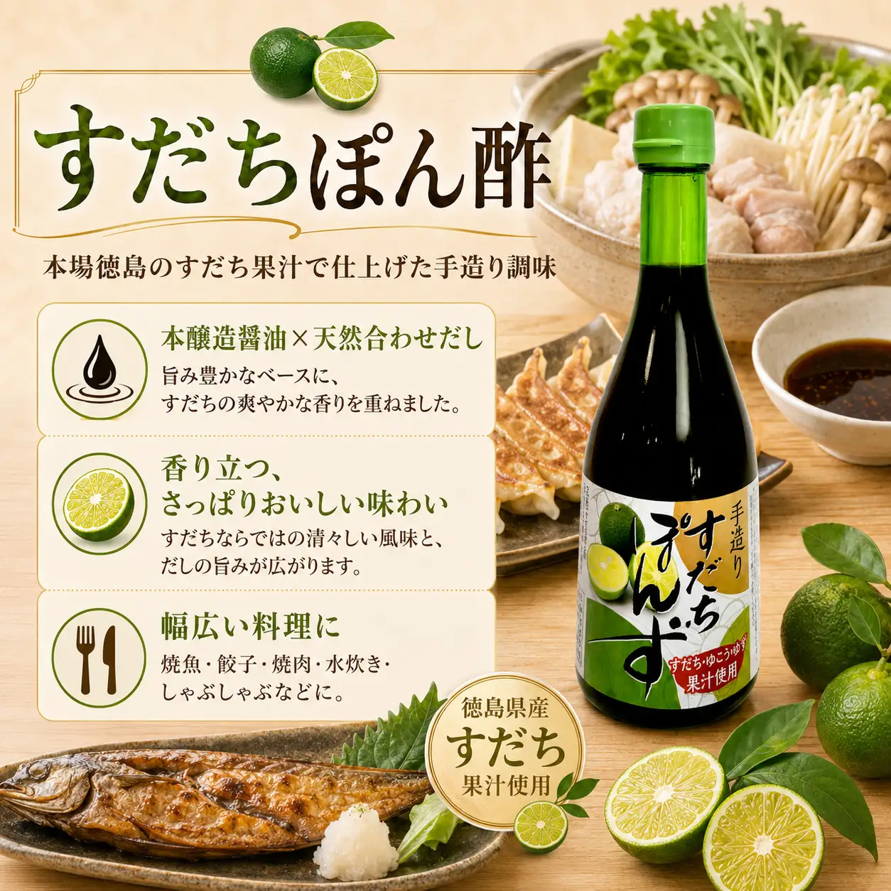 すだち ポン酢 だいだいドレッシング セット 2本 300ml×2