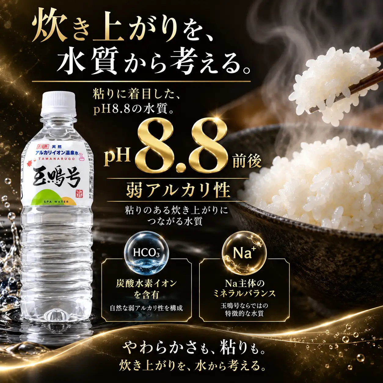 ごはんを美味しく炊ける水 定期便3回 2L×6本 ごはん水