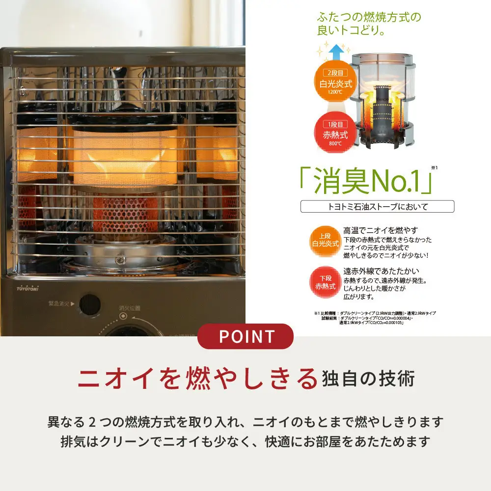 トヨトミ「反射形石油ストーブ RC-NS28(C:アイボリー)」
