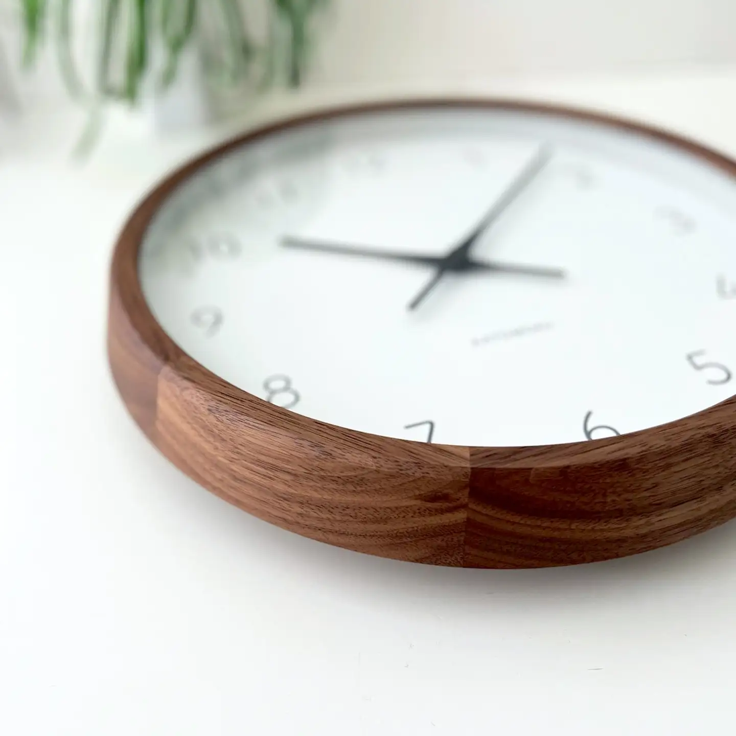 KATOMOKU muku clock 7 ウォールナット km-93WARC 木製 電波時計