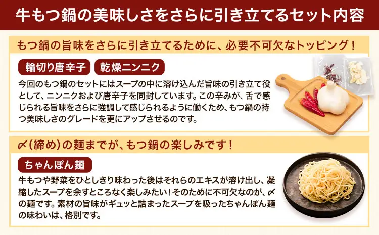 国産牛 もつ鍋 6人前 ★もつおかわり★