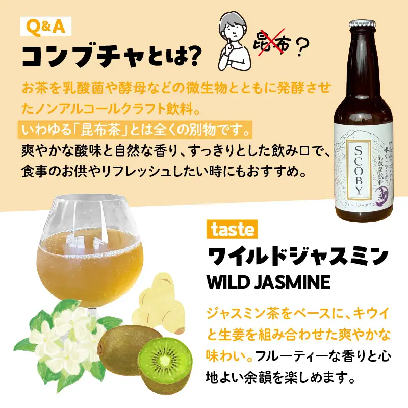 コンブチャ ワイルドジャスミン味